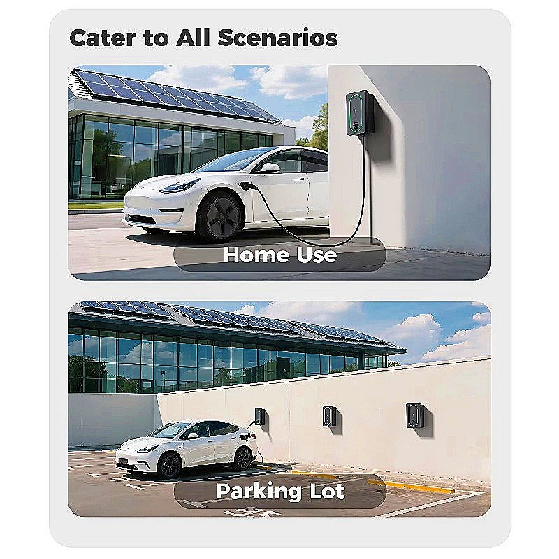 Charging Pile Pole Mounted AC Wallbox Station 11KW Smart EV Charger Station Commercial Use Compatible Car Charging Station Sale