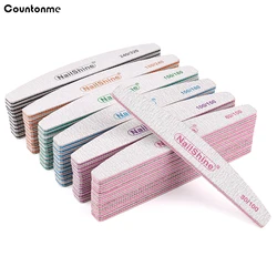 50pcs Acrylic Nail File Strong Sandpaper Nail Buffer Block For Manicure Lime a ongle 80/100/150/180/240/320 Washable Boat Files