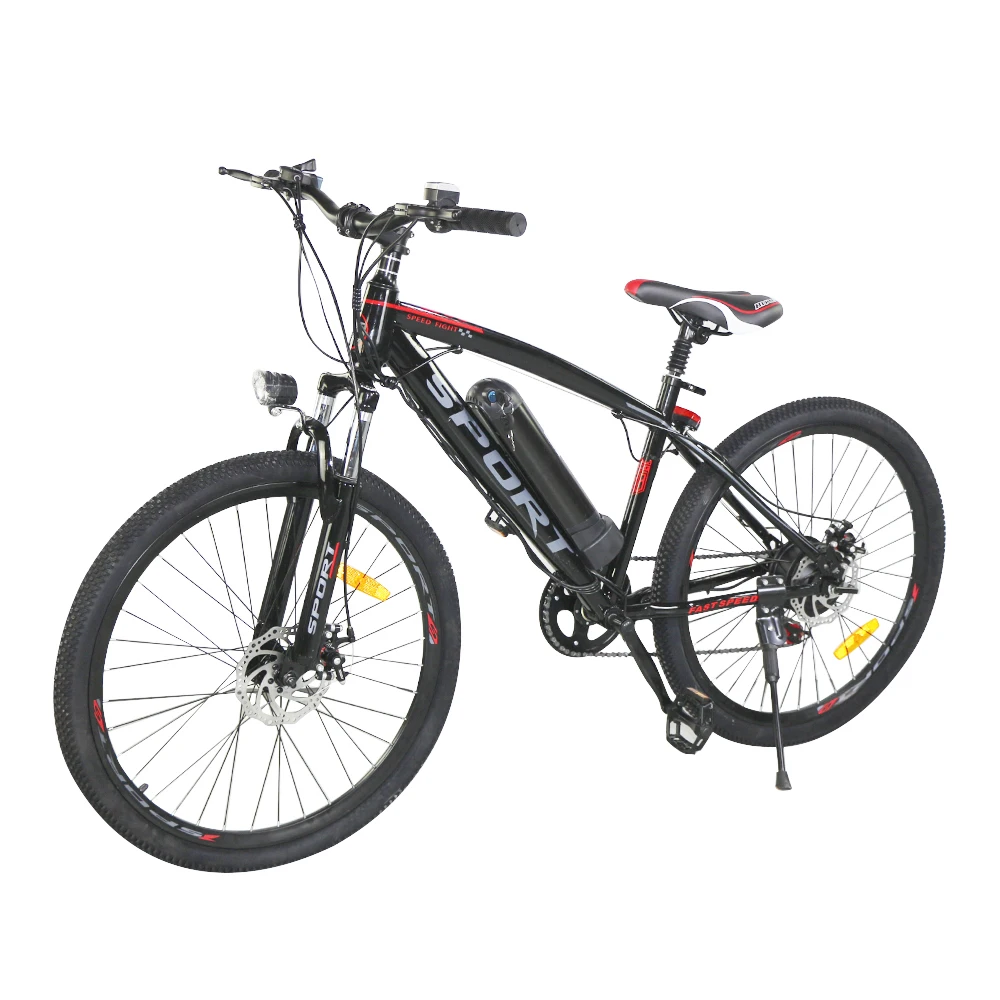 

New Arrival 26 Inch Electric City Bike Long Range Mountain Bike 250W Rear Hub Motor Aluminum Alloy Frame Lithium Battery