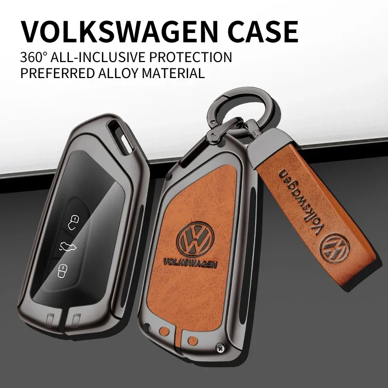 

For VW Volkswagen Jetta MK5 Golf Car Zinc Alloy Key Case Cover Car Key Chain Metal Key Shell for Volkswagen GTD Magotan Golf 8 M