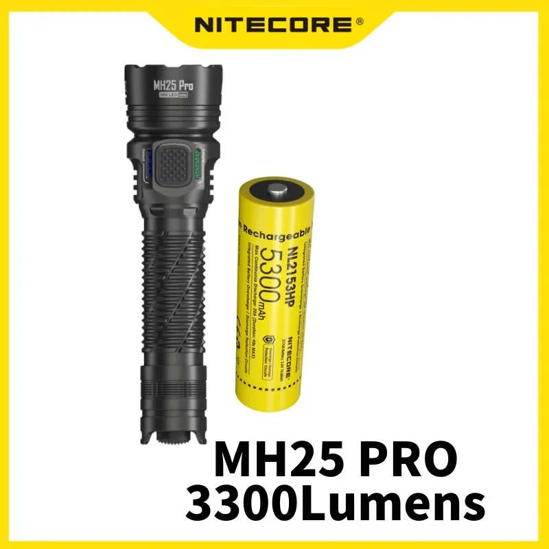 lanterna recarregavel nitecore mh25 pro uhi 40 3300lumens baterias incluidas 21700 5300mah 01