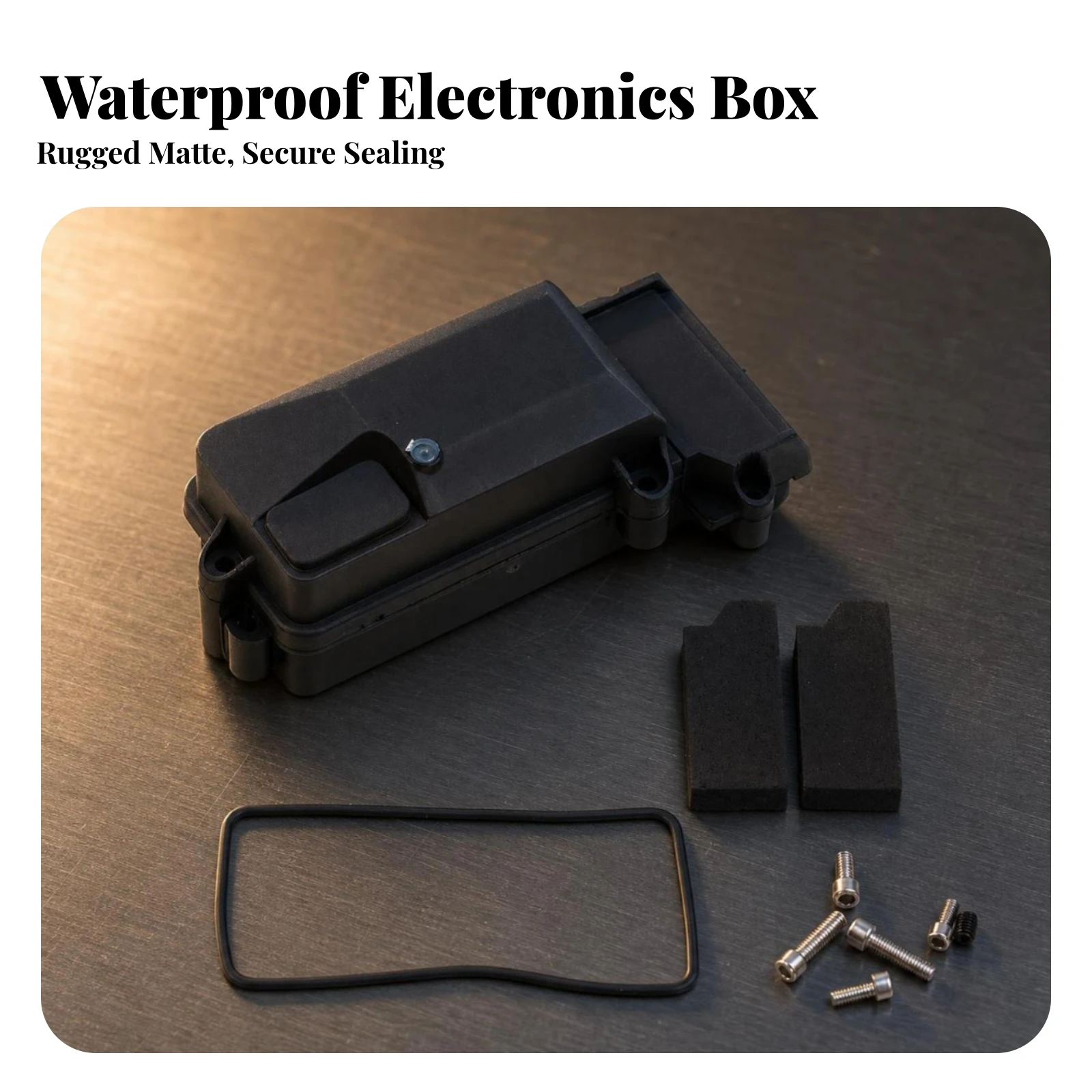 Waterproof Receiver Box with Foam Pads Compact Safeguarding Case for Model Builders, Trail Models