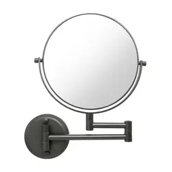 Dressing Mirror Wall Mounted 8 Inch Magnifying Two-sides Mirror Space Aluminum Black Makeup Mirror Cosmetic Lady Gift