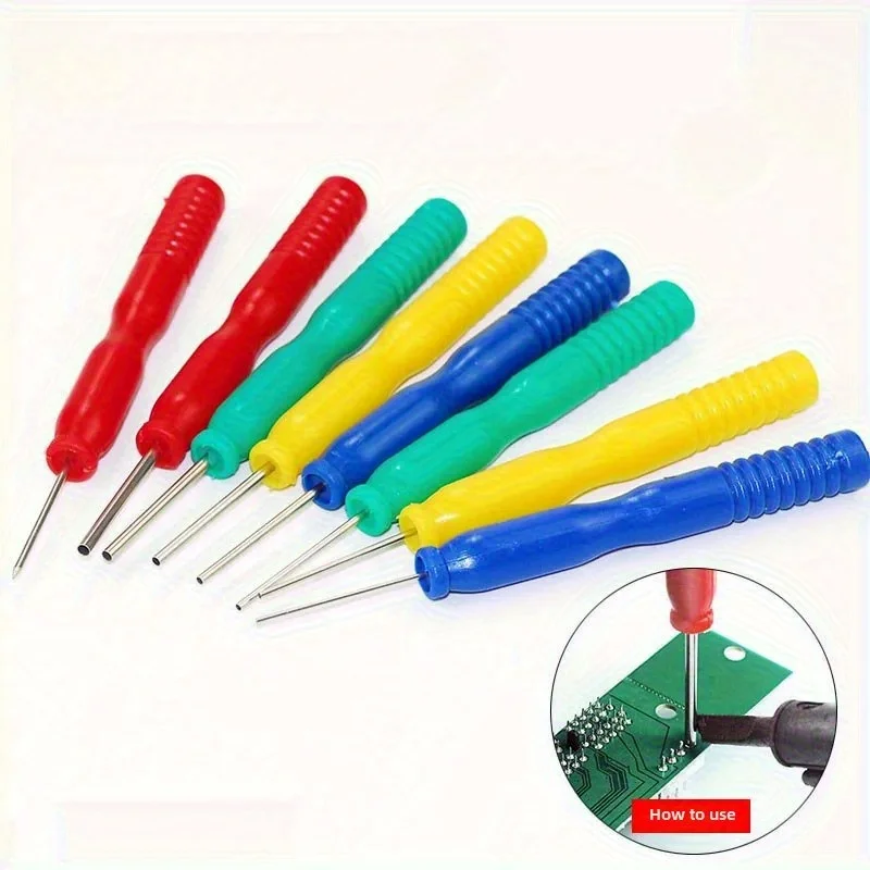 8pcs Heavy-Duty Stainless Steel Desoldering Tools with Coreless Needles - Professional Circuit Board Repair Kit