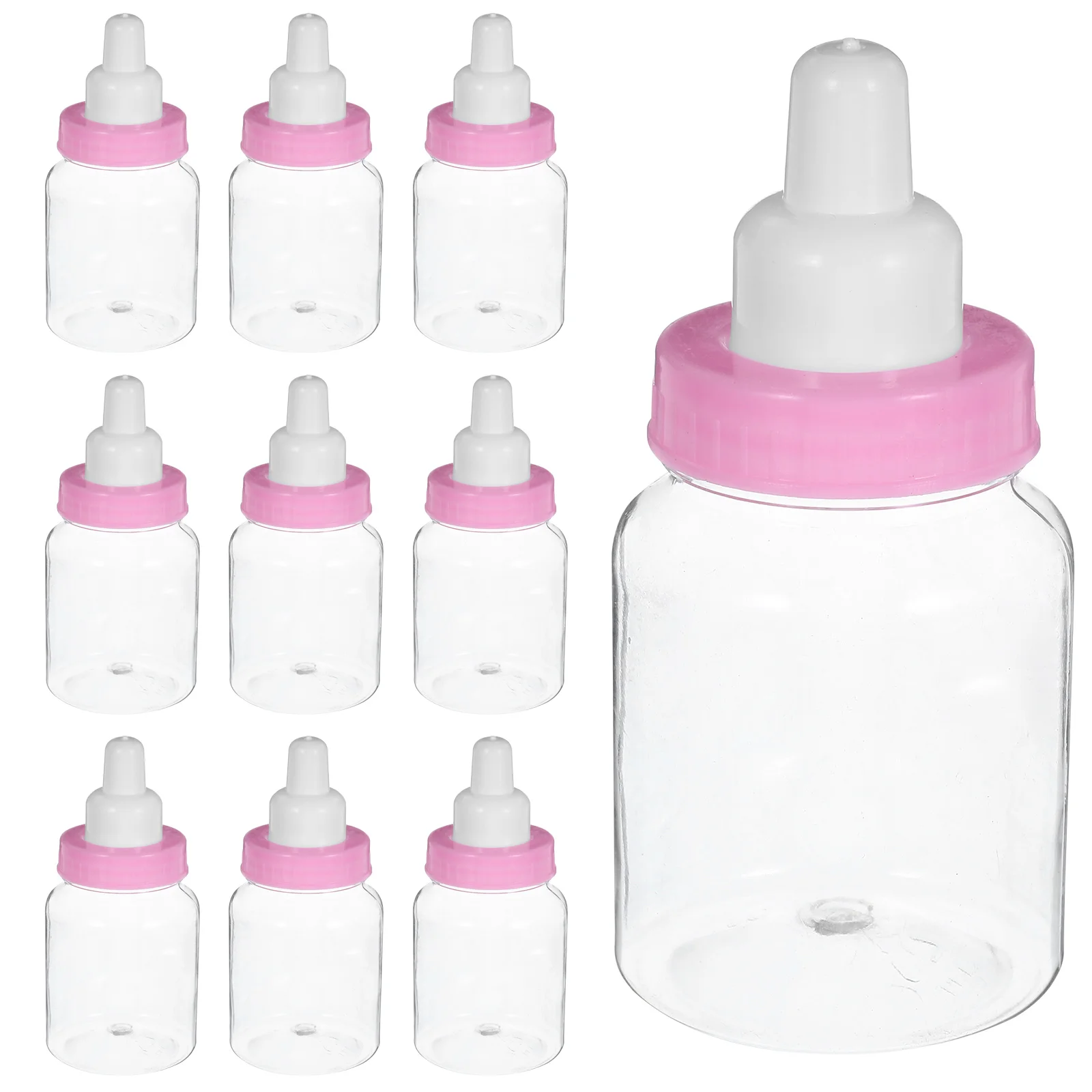 12pcs Feeder Type Mini Candy Bottle Gift Box Baby Shower Favors (Pink) Baby shower box Baby shower gift box