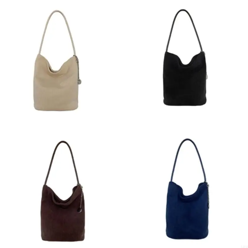 

Вельветовая сумка на плечо большой емкости для женщин, повседневная сумка для подмышек