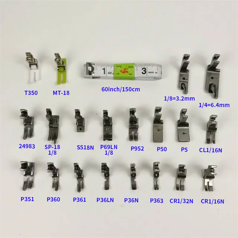 Sewing machine presser foot suit P351 P58 T35  Hinged Presser Foot with Right & Left Guide SP-18 With 2 Screws For Singer B