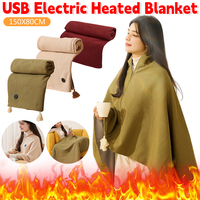 Wearable Electric Blanket Portable Electric Body Warmer Blankets Heating Shawls USB Heated Blanket Shawl For Home Office Outdoor