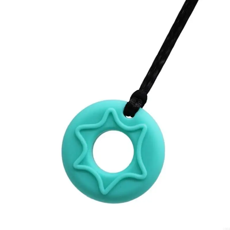 CORB Silicone Teether Toy Round Doughnuts Baby Teething Toy Chewable Toddlers Supplies Teeth Train Essential for Newborns