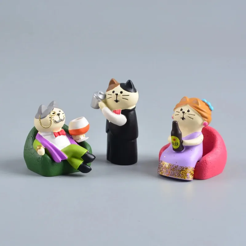 ZAKKA Miniatures Resin Cute Cat Home Handicraft Piano Cat Micro Landscape Scene Desktop Ornaments Photography Props Figurines