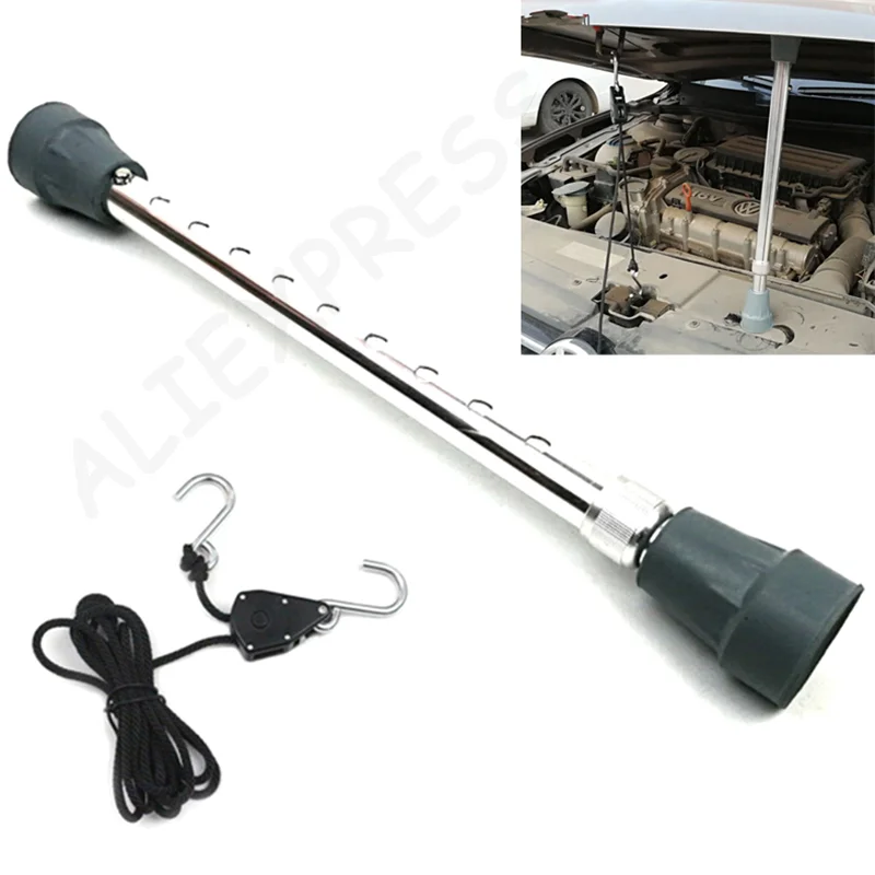 NewAluminum Alloy Hood Prop Tools Nylon Rope Kit Paintless Dent Repair Tools Engine Cover Repair Tools Car Repair Tools