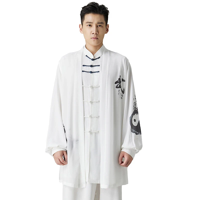Women's Unisex Tai Chi Suit 2025 New Arrival Gradient Flowing Performance & Competition Wear Shawl Collar Martial Arts Training