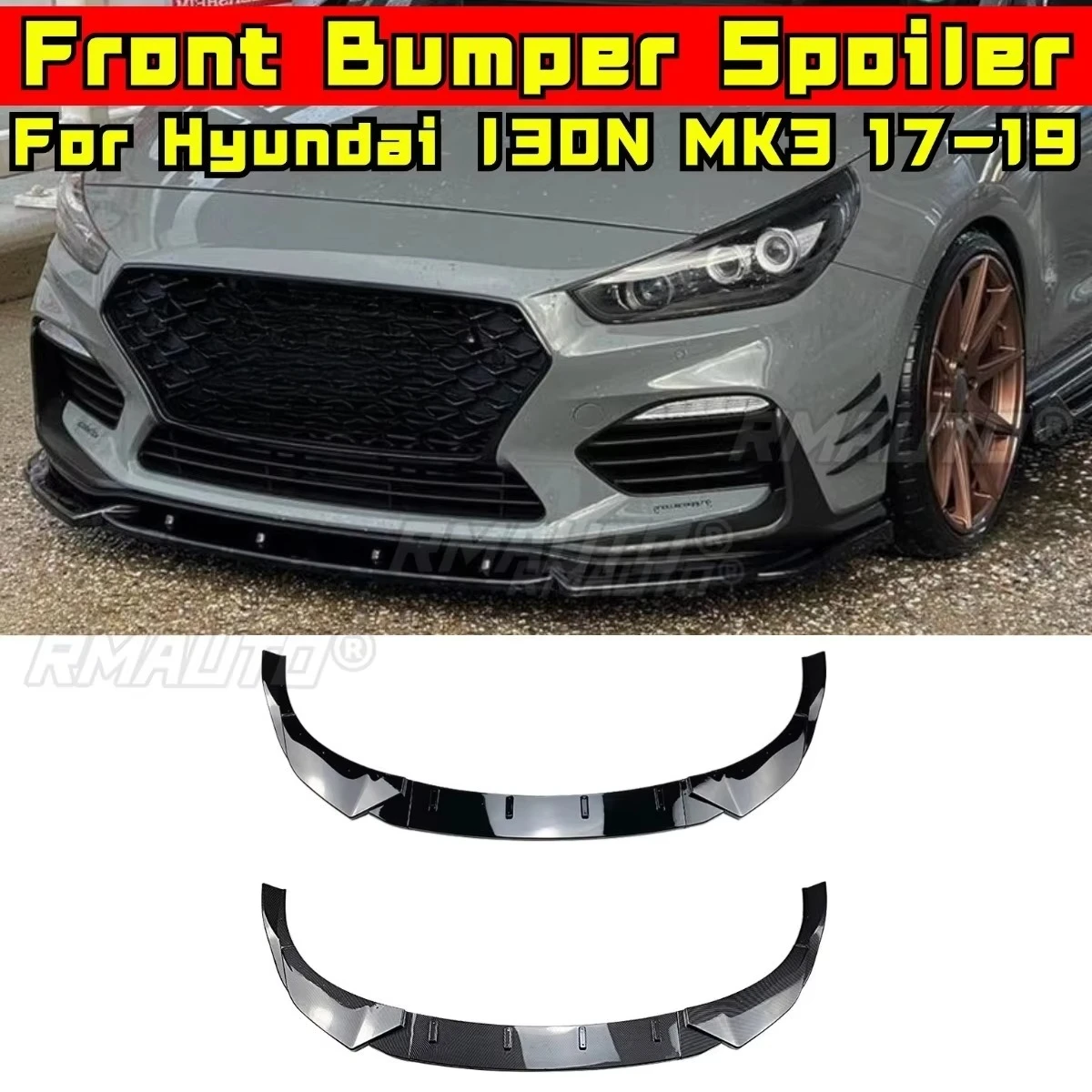 

Car Front Bumper Spoiler Lip Diffuser Splitter Modification Part For Hyundai I30N MK3.5 2020+ Car Accessories