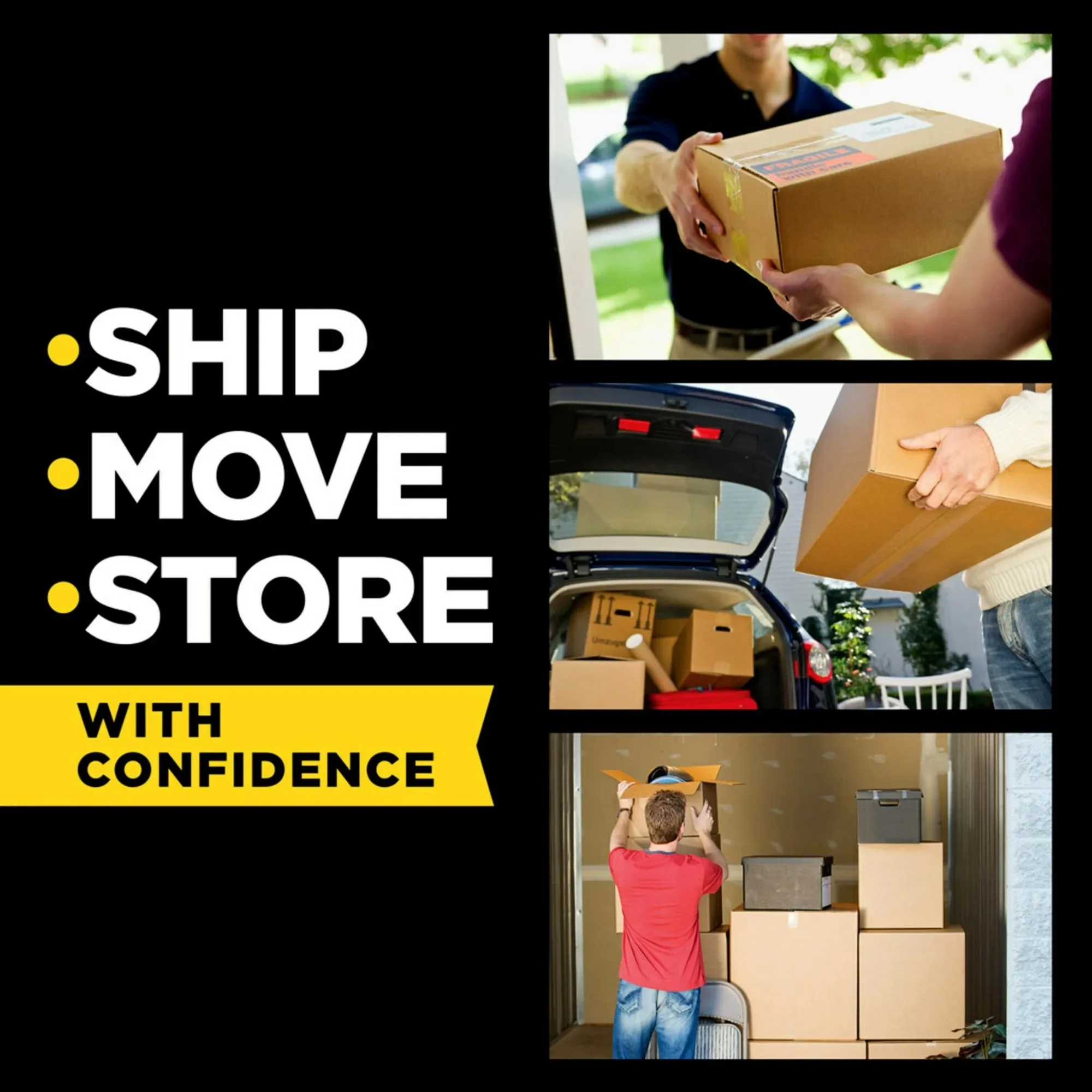 梱包テープ、透明、1.88 インチ x 54.6ヤード、4ロール