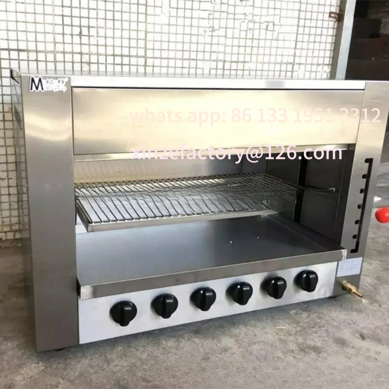 

Customizable Commercial Six Head Gas Infrared Surface Stove, Grill, Gas Oven