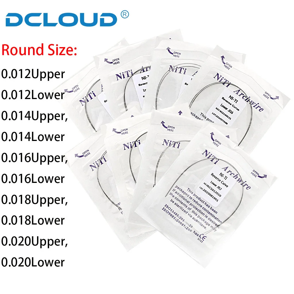 20 Stücke/10 Packungen Dental Kieferorthopädische Super Elastische Niti Bogen Drähte Reverse Curve Bögen Runde Rechteckige Zahnarzt Ortho Materialien – Detail 8