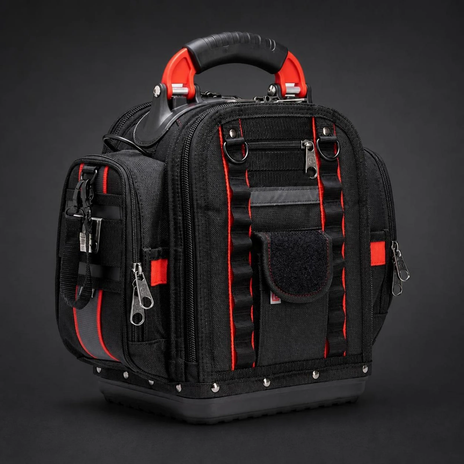 Tool Backpack Organized Tool Backpack with Front Pocket Portable Structured for Electricians, Jobsite, Maintenance Work