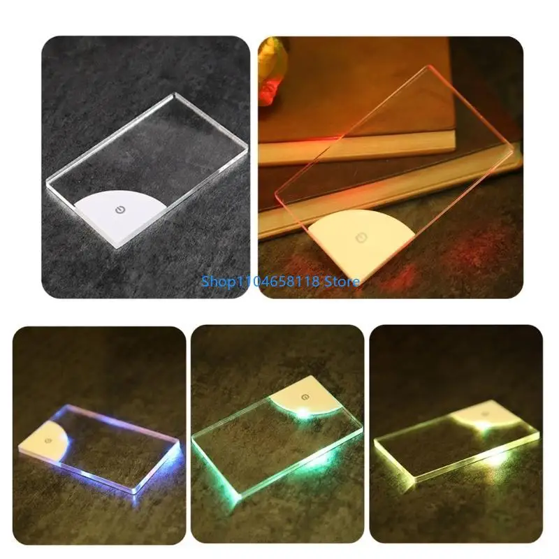 LED Business Card Holder Light Acrylic LED Nameplate Light for Exhibitions and Presentations Brand Recognition Tool