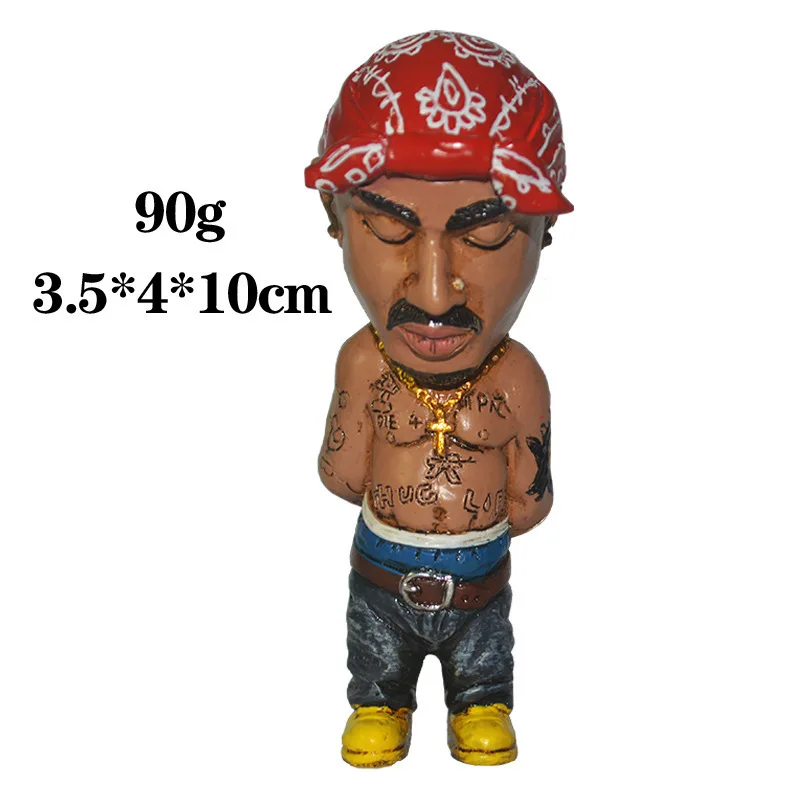 Keepsake Hip Hop East Coast Rap God Decoration, Quirky and Funny Rap Star Resin Sculpture Office Pack Home Decor Birthday Gift