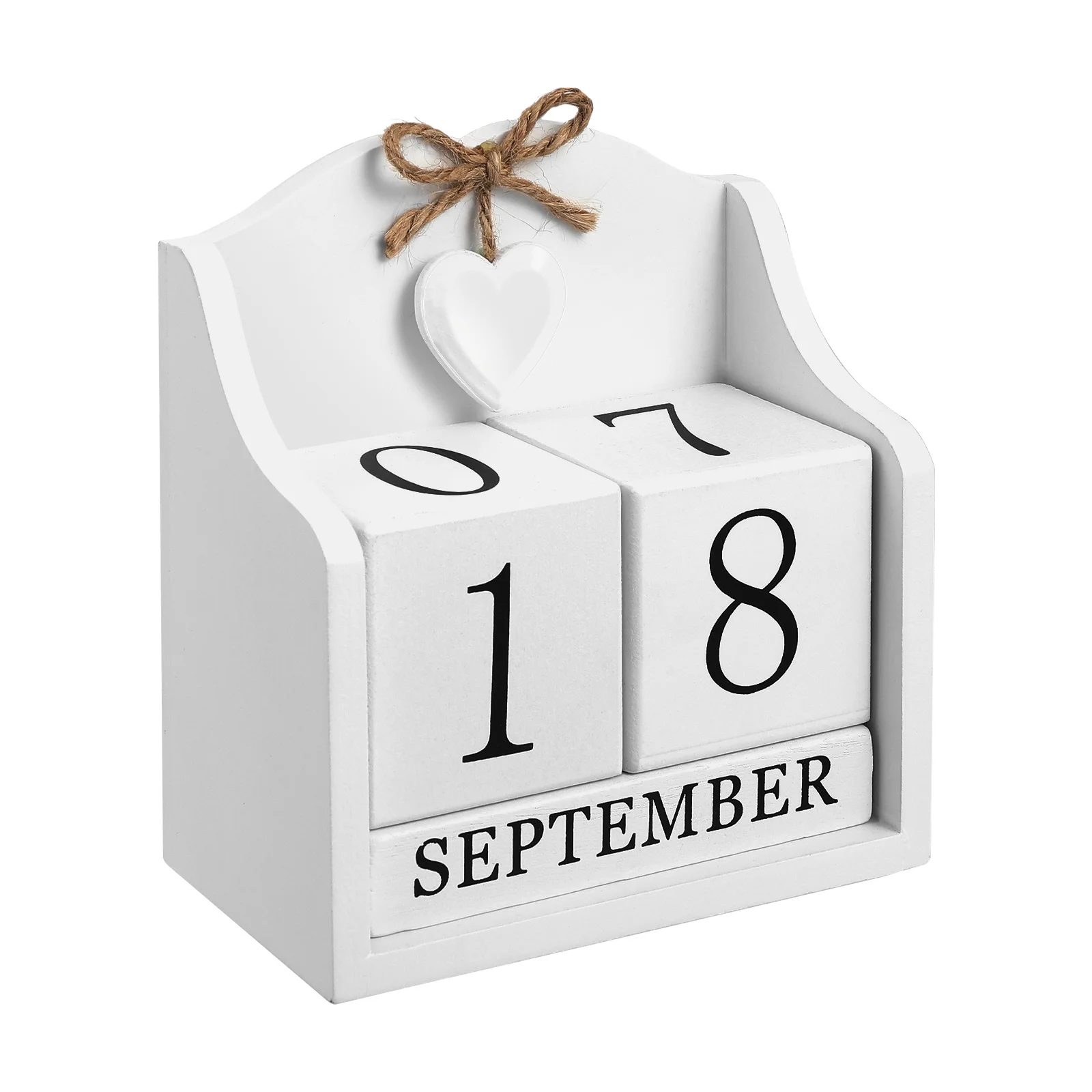 

1 шт. деревянный вечный календарь в винтажном стиле, настольный декор, деревенская концепция времени, настольное украшение для домашнего офиса, кафе