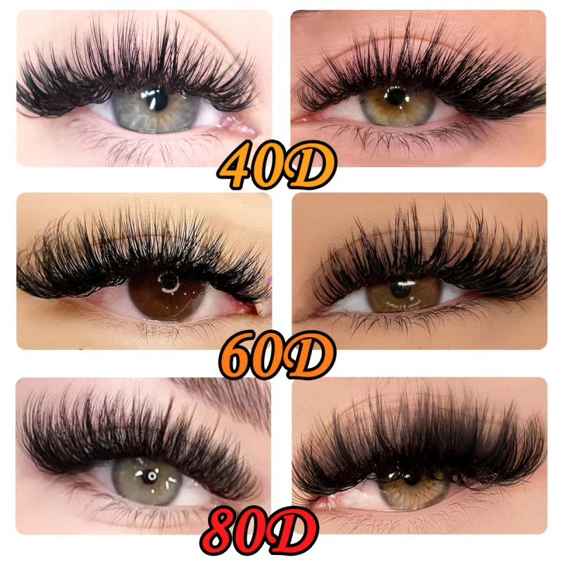 640個入りプロ用DIYまつげエクステキット（グルー、ピンセット、ブラシ付き）- 極厚ふわふわナチュラルボリューム、9-16mmの長さ