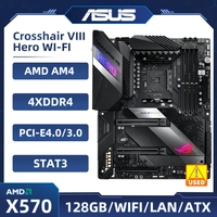 ASUS X570 Motherboard  ROG Crosshair VIII Hero (WI-FI) Motherboard AM4 DDR4 128GB M.2 support 5600 5300 4355 2600 4700 5700 5900