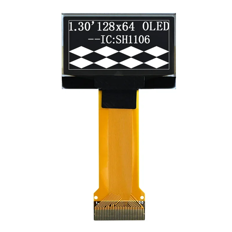 1,3-Zoll-OLED-Display 128 * 64 Auflösung OLED-Bildschirm CH1116/SH1106 Laufwerk Langes Kabel 30PIN-Stecker