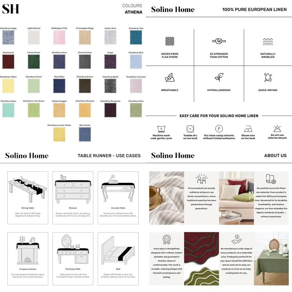 

Скатерть-дорожка из чистого льна цвета красный гранат, 14x108 дюймов, идеально подходит для зимних и праздничных ужинов (на День святого Валентина)