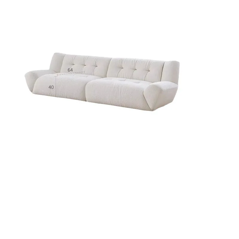 

Italian cream wind Bi Xiong sofa designer small apartment simple cloud chenille fabric three-person sofa