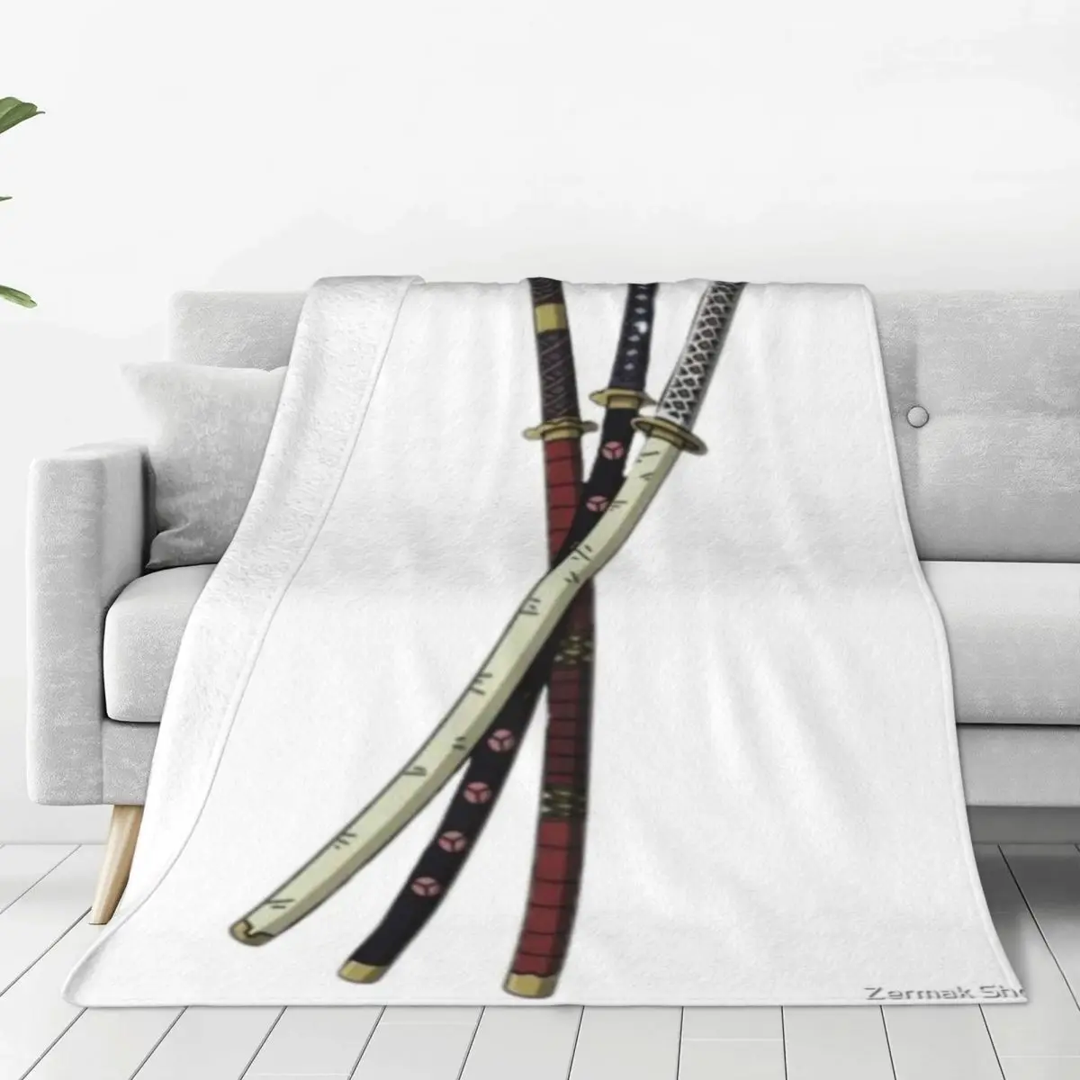 Zoro's Swords Four Seasons Universal Blanket Travel Can Be Laid Halloween Gifts