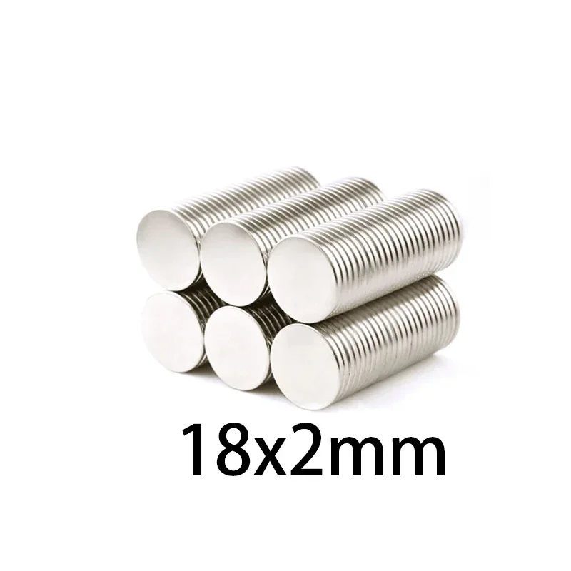 5 ~ 100 pz 18x2 sottile neodimio magnetico Super forte 18mm x 2mm potenti magneti permanente piccolo magnete rotondo 18*2mm