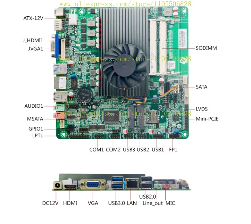 Industrial control B530 all-in-one computer motherboard AMD A6-5345/5357M ITX low-power A70