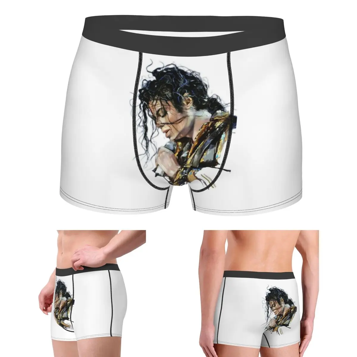 

Boxer Underpants Shorts Michael Jackson Musicians Singers Dancers Panties Men Comfortable Underwear for Homme Man Boyfriend Gift