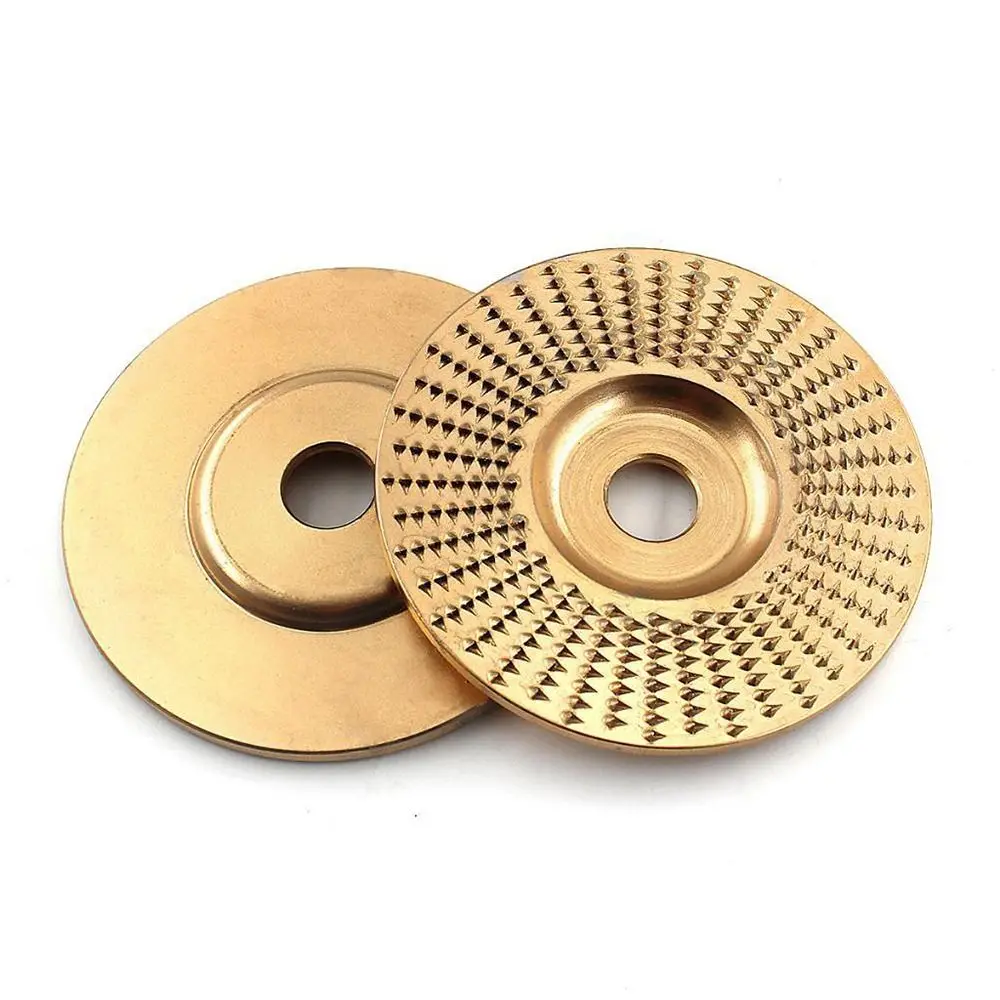 1/3Pcs Wood Grinding Wheel Angle Grinder Rotary Disc Wood Carving Sanding Carbon Steel Arc/Flat/Bevel Disc Abrasive Tool