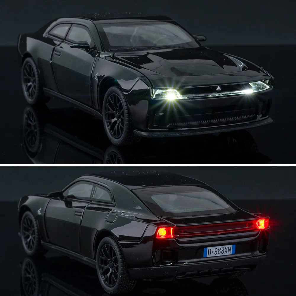 1:32 Challenger Hellcat modèle Miniature en alliage moulé sous pression voiture jouets portes ouvert son lumière retirer véhicules garçon cadeaux de noël