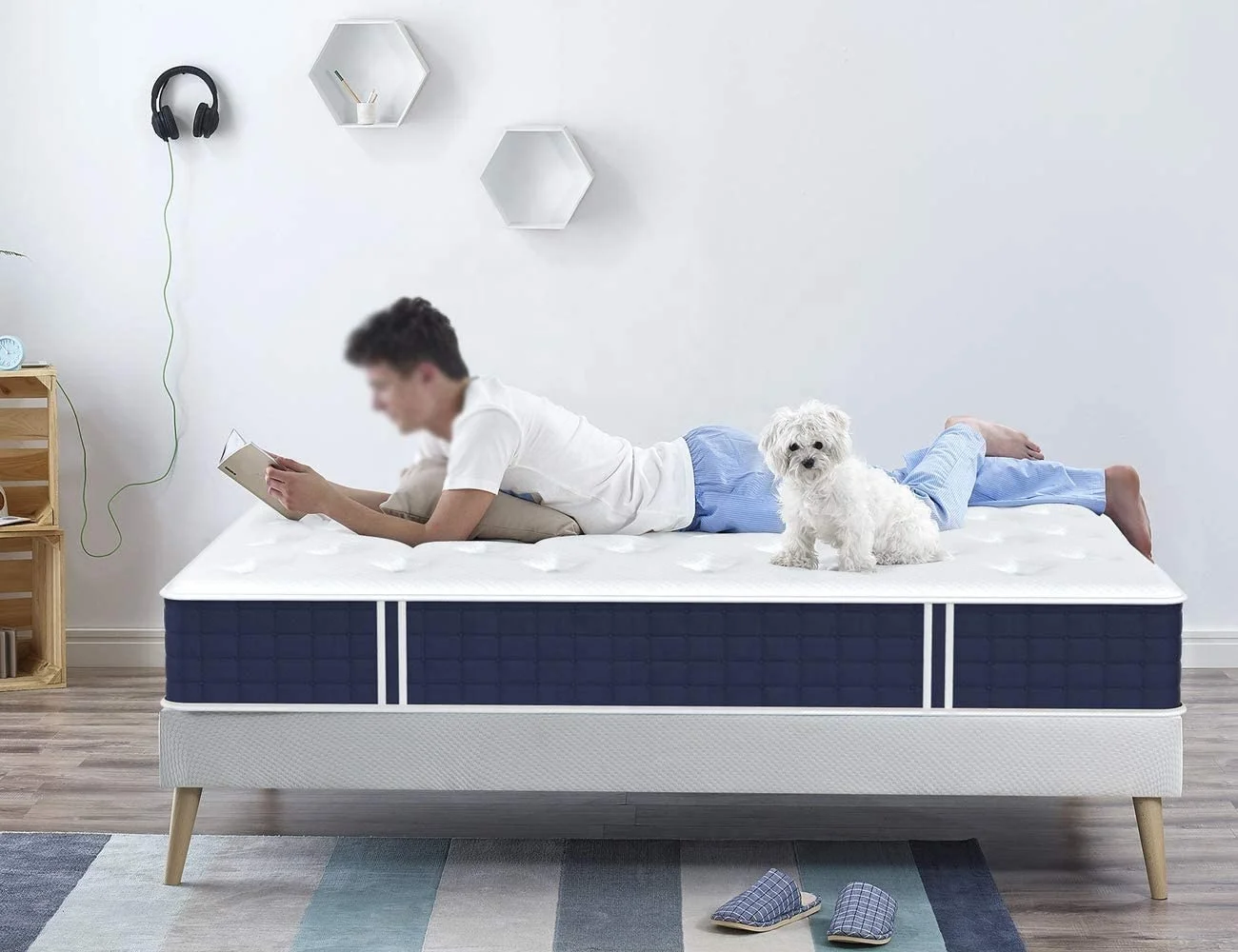 High Density Memory Foam Mattress Roll up in a Carton Box Packing Mattress