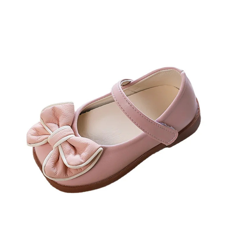 Kids Leather Shoes Spring 2023 Popular Soft Sole Kids Shoes Fashion Princess Shoes Bow Knot Girls Mary Janes Shoes детская обувь