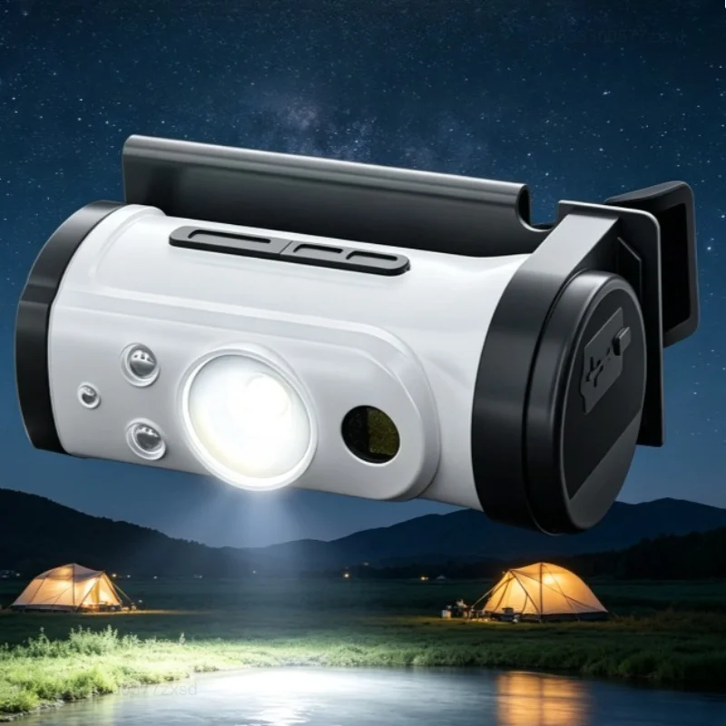 Warsun Headlamp Type-c Rechargeable Headlight Portable Rotating Powerful Hunting Lights Led Camping Fishing Emergency Lantern