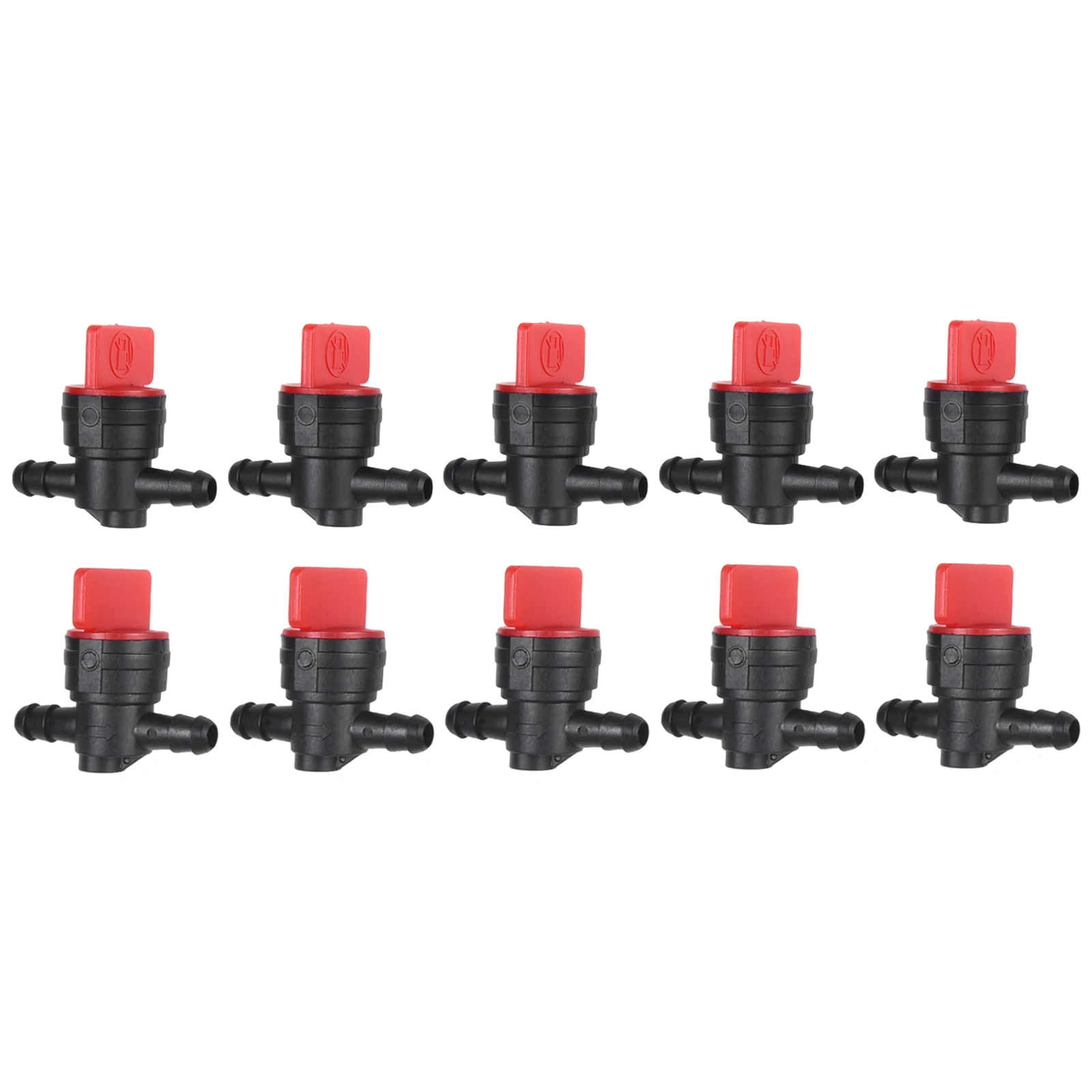 Pack of 10 Inline Fuel Gas Shut Valves 1/4 inch Straight for Small Engines Suitable for Lawn Mowers and More Pack