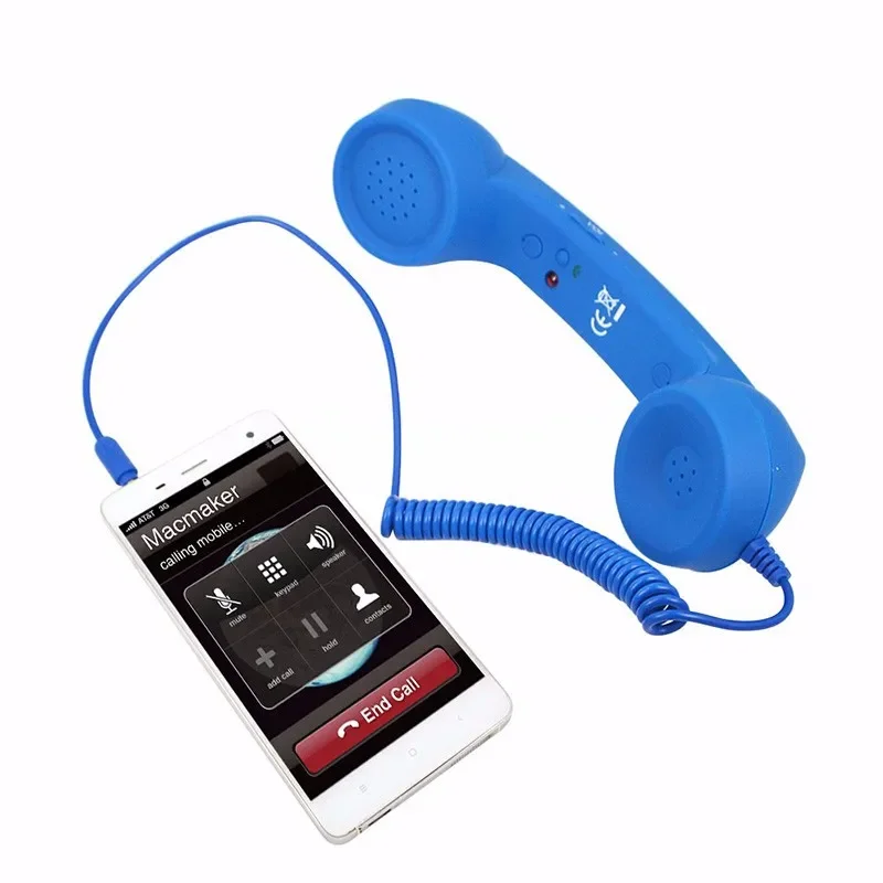 Nuevo estilo hermoso 3,5mm Mic Retro Phone Handset Receiver para iPhone Fancy Gift Phone Receiver