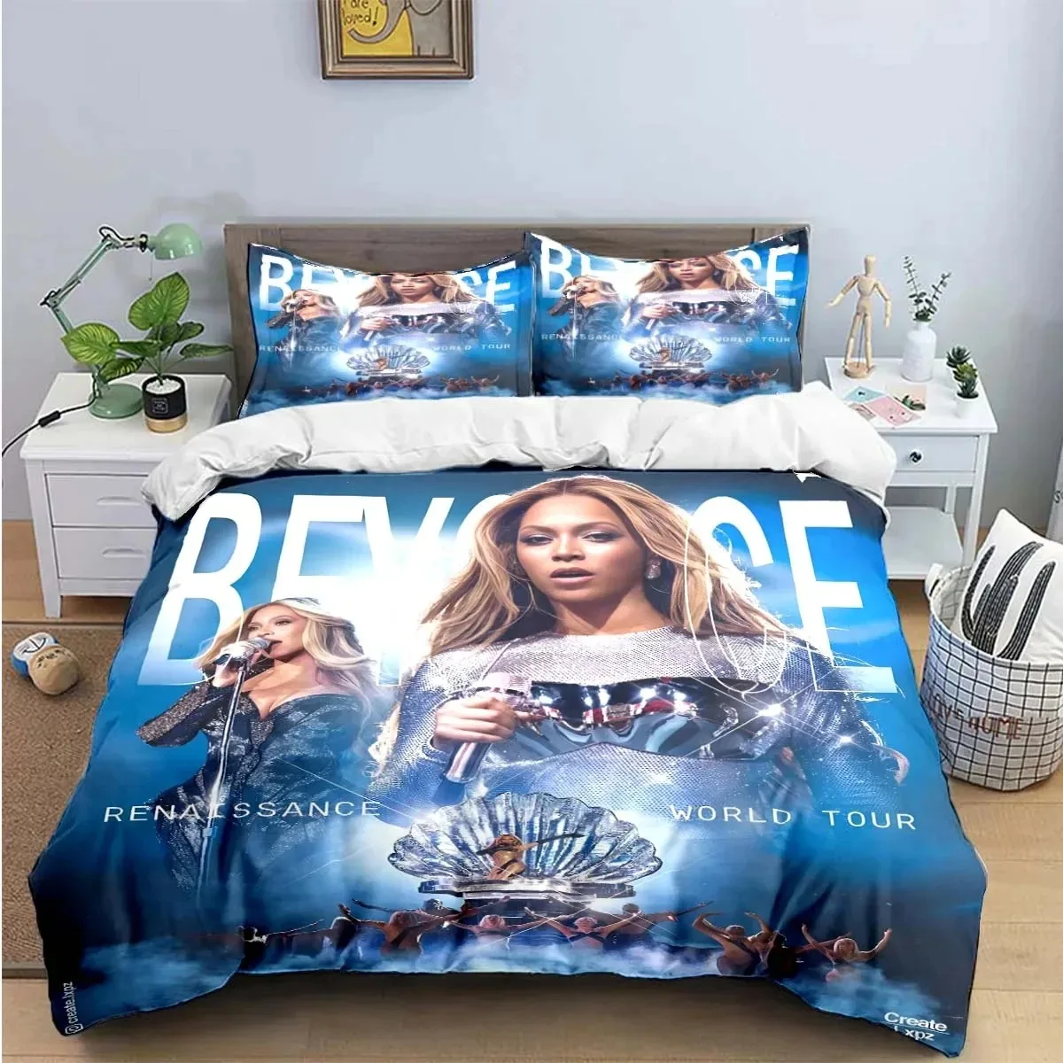 Pop cantora feminina b-beyonce conjunto de cama meninos meninas gêmeo rainha king size capa edredão fronha cama meninos adulto casa têxtil