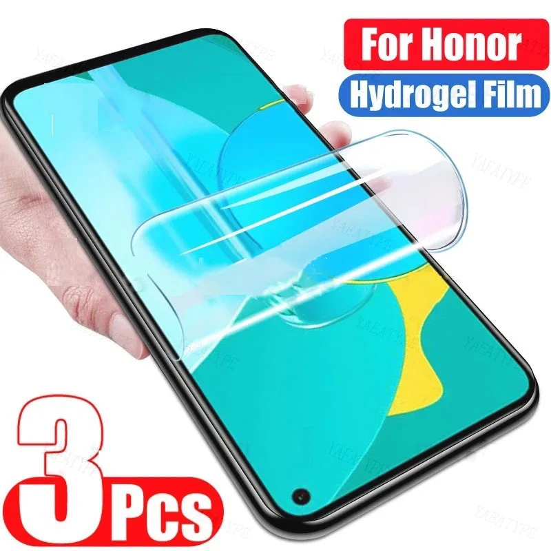 Pellicola idrogel 3 pezzi per Huawei Honor X8 X9 X10 X20 SE X30 pellicola salvaschermo per Honor 8A 8C 8S 8X 9A 9C 9S 9X 10X 10 Lite 10i Film