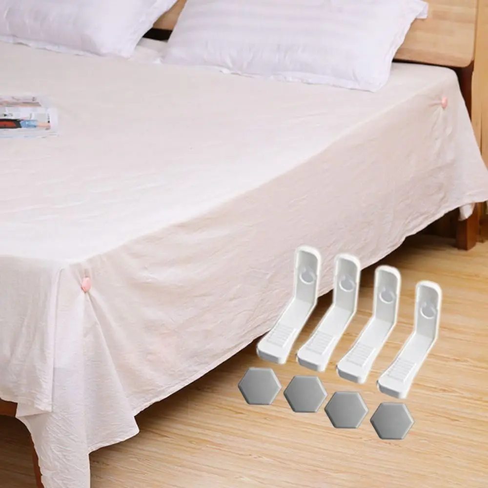 4Pcs/Set Quilt Sheet Holder Clips Bed Sheet Fixed Grippers Clip Anti-slip Long Grippers Clip Household Organizers