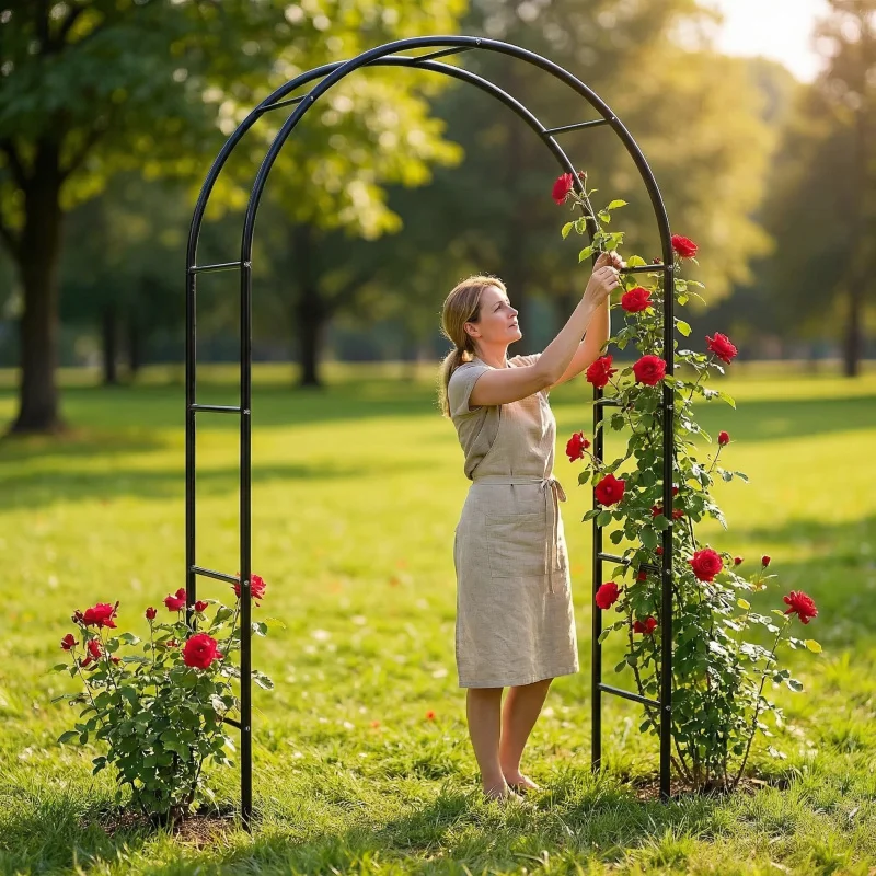 Outdoor Lawn Arch Plant Support Reinforced for Roses And Wisteria 1-2 Individual Wedding Decoration Flower Stand Climbing Frame