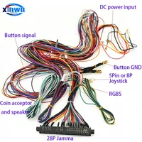 Conector de 28 pines, arnés de cables de telar Jamma para caja de Arcade, tablero de juegos, botón de Joystick, interfaz de chasis de vídeo de moneda de gabinete Neo Geo