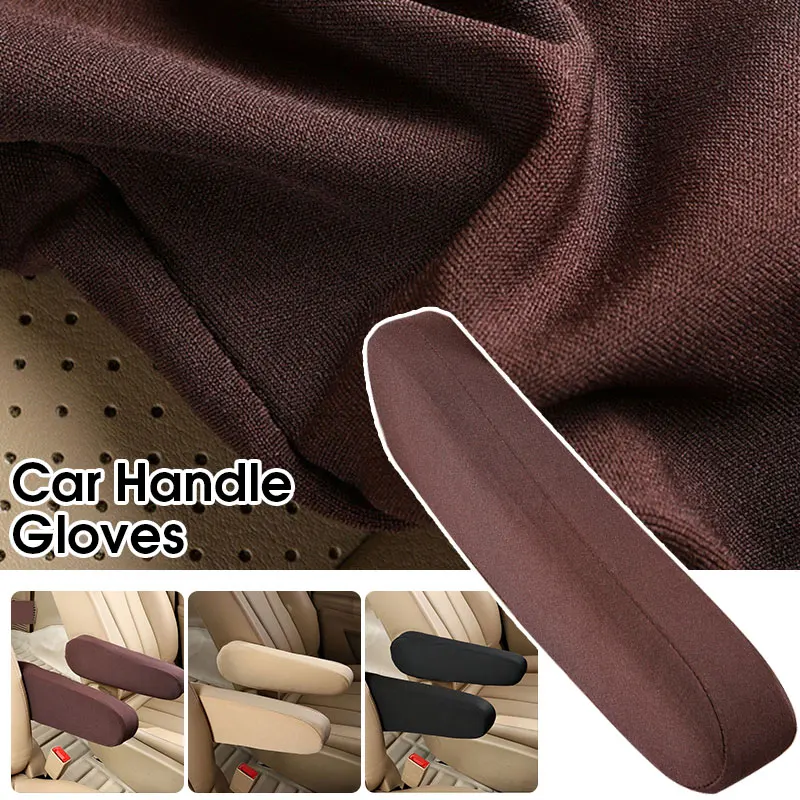 

2pcs Breathable Sweat-absorbent Fabric Car Seat Armrest Cover Dust Scratch Protector Business Vehicle Bus SUV Auto Accessories