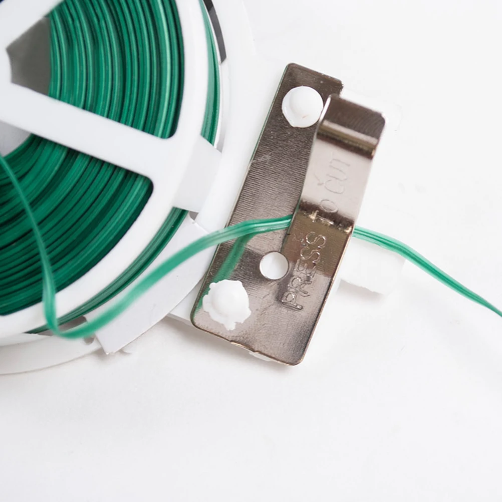 

2pcs Gardening Cable Ties Strong Iron Wire Plastic Coated Reusable Plant Electrical Green Cord Wraps for Plants Overmolding Ties