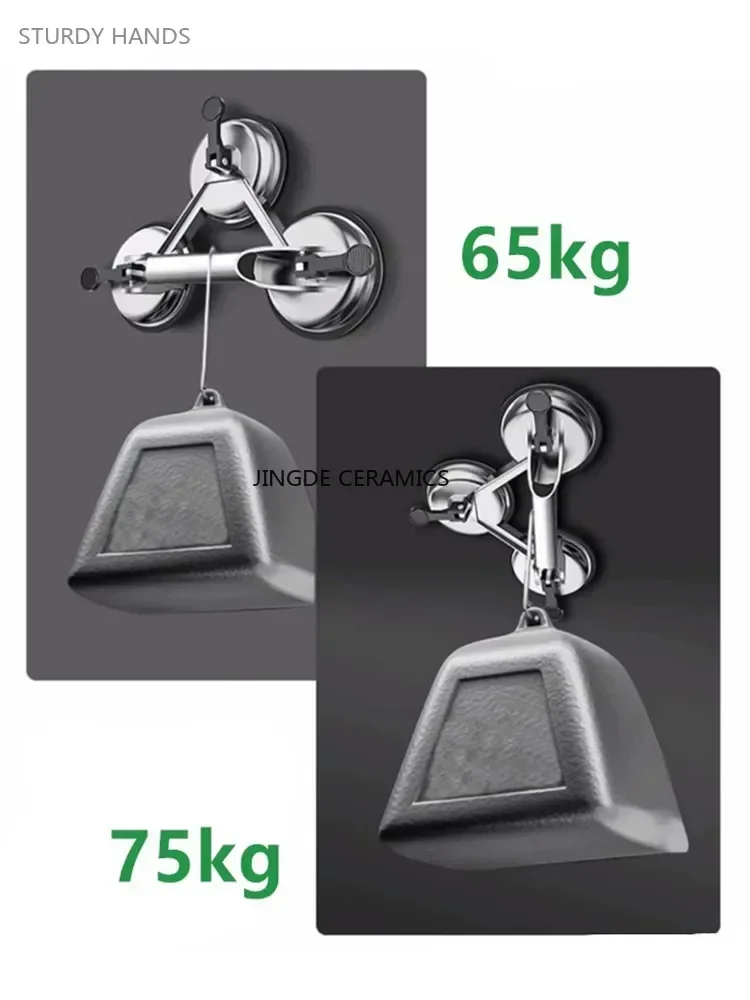 Tile Suction Cup Heavy-duty Single and Double Tile Sucker Aluminum Alloy Aluminum Floor Carrying and Disassembling Glass Tool