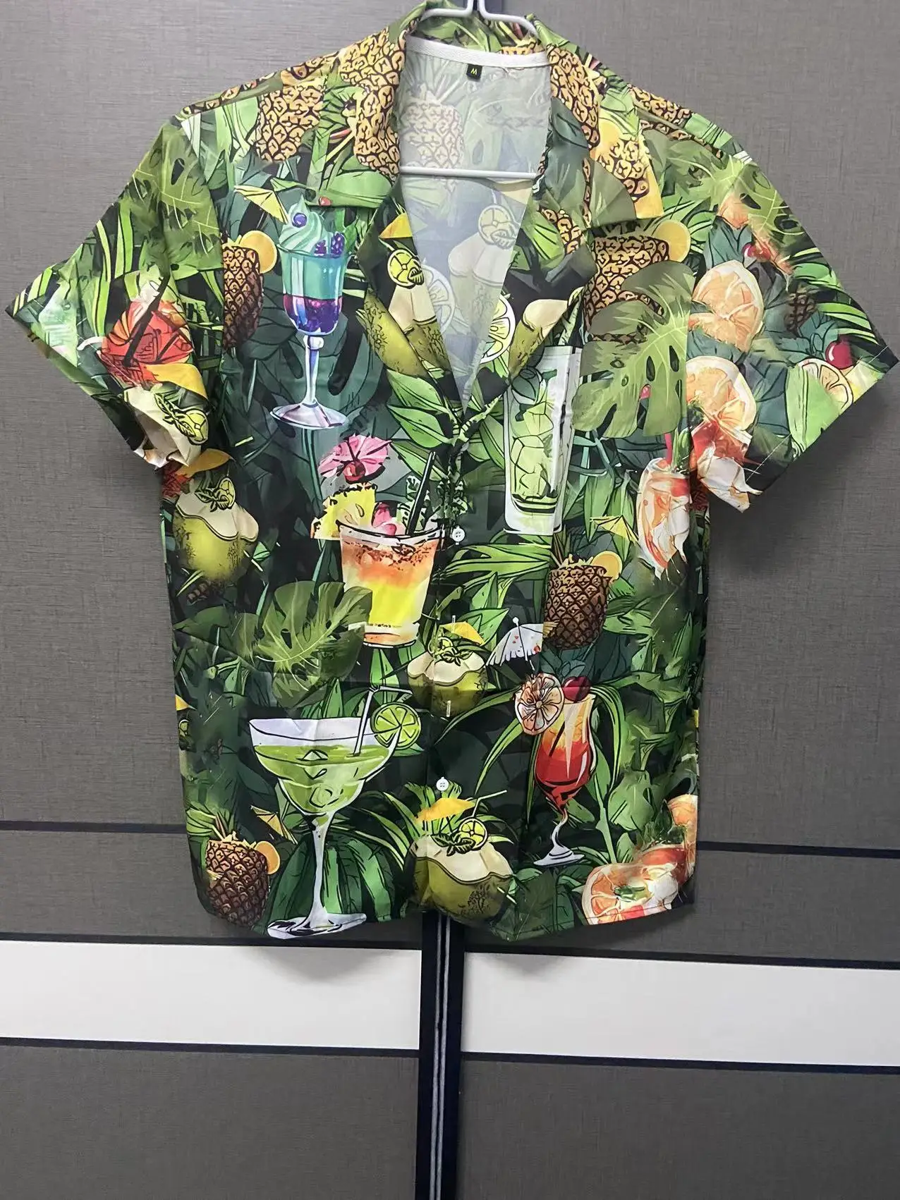 New Men Shirt for Men 3d Print Parrot Short Sleeve Cuban V-neck Oversized Hawaiian Shirt Summer Holiday Beach Top Men Clothing