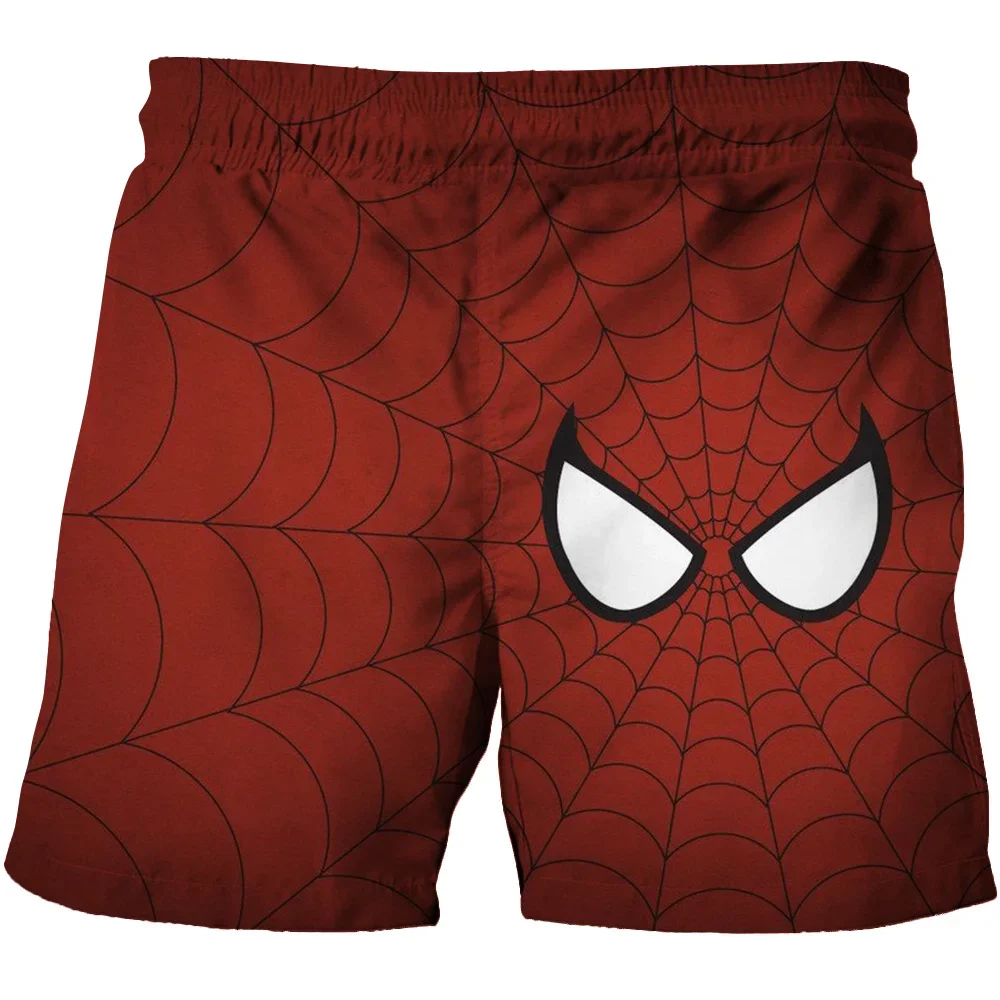 Summer Men\'s Shorts Spiderman Shorts 3D Marvel Printed Swim Trunks New Beach Men\'s Shorts Hawaiian Fashion Men\'s Clothing